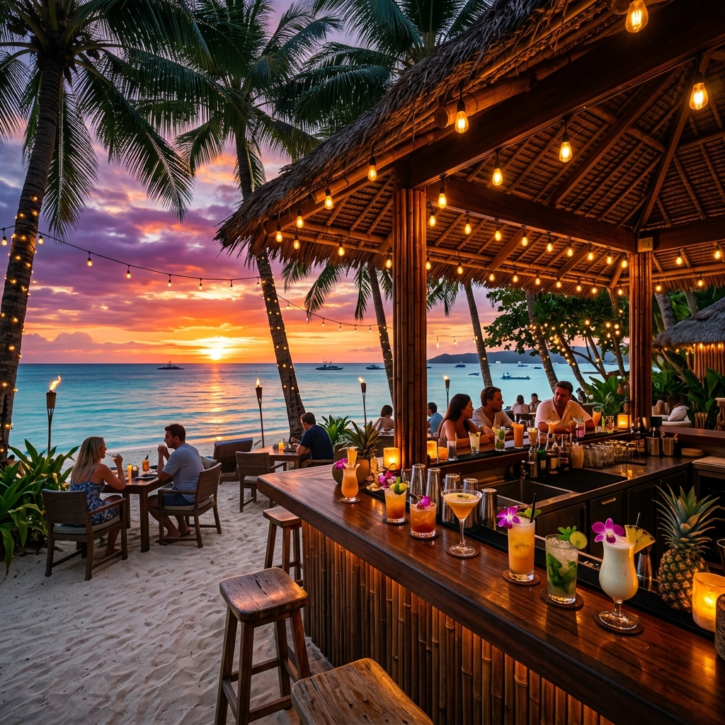 Mai Tai Boracay sunset beachfront dining view